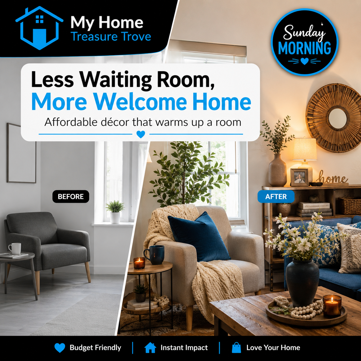Less Waiting Room, More Welcome Home: How to Add Warmth With Affordable Home Décor