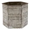 Modern Hexagon Bucket Plant Stand Set of 2 - Stylish and Functional