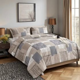 2pieces Comforter Set Twin Comforterx1 Pillowcasex1 Extremely Diverse Styles (Option: HaoFengJing TuoSeGeZi)