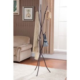 Metal Tree Branch Style Coat Rack with Multiple Hooks (Color: Bronze)