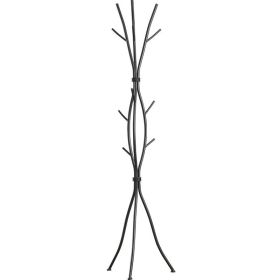 Metal Tree Branch Style Coat Rack with Multiple Hooks (Color: Black)