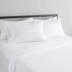 4-Piece Egyptian 100-Percent Cotton 1000 Thread Count Sheet Set (Color: White, size: Full)
