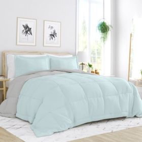 Microfiber Reversible Comforter Set (size: Full/Queen)