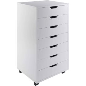 Modern Scandinavian Style 7-Drawer Storage Cabinet Chest (Color: White)