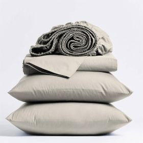 100-Percent Certified Organic Cotton Sheet Set (Color: Ivory Beige, size: Twin)