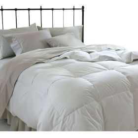 Reversible Microfiber Down Alternative Comforter Set (Color: White, size: KING)