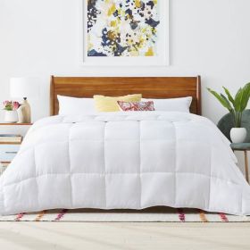 Cozy All Seasons Plush Polyester Down Alternative Comforter (Color: White, size: QUEEN)