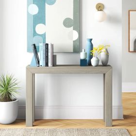 Solid Wood Modern Accent Console Table / Sofa Table (Color: beige)