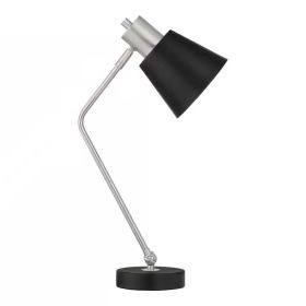 Simple Modern Gold Desk Light Table Lamp with Shade (Color: Silver/Black)