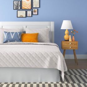 Polyester Microfiber Diamond Quilt Set (Color: Taupe Brown, size: Twin/TwinXL)