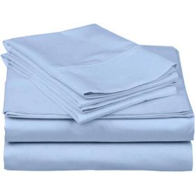 100-Percent Egyptian Cotton 1000 Thread Count Sheet Set (Color: Blue, size: Twin)