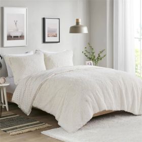 Soft Sherpa Faux Fur Comforter Set (Color: Ivory, size: Twin/TwinXL)