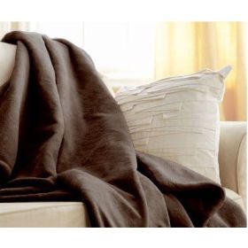 Heated Electric Warming Throw Blanket (Color: Walnut Brown)