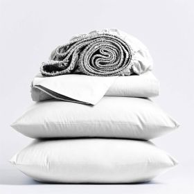 100-Percent Certified Organic Cotton Sheet Set (Color: White, size: Full)