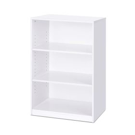 Modern 3-Shelf Bookcase (Color: White)