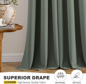 Blackout Curtains for Bedroom Living Room 63 Inches Long 2 Panels (Color: Gold)